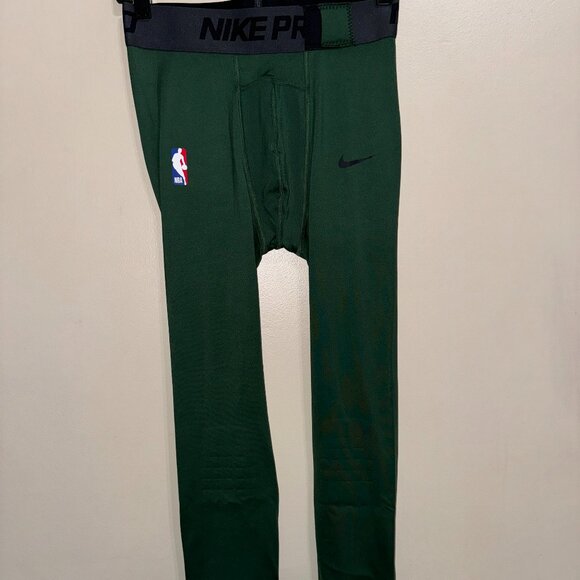 Nike Pro NBA Compression 3/4 Pants Team Issue Dri-FIT Green DN1547-323 - Picture 1 of 14